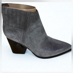 Marc Fisher Charcoal-Grey Ankle Booties